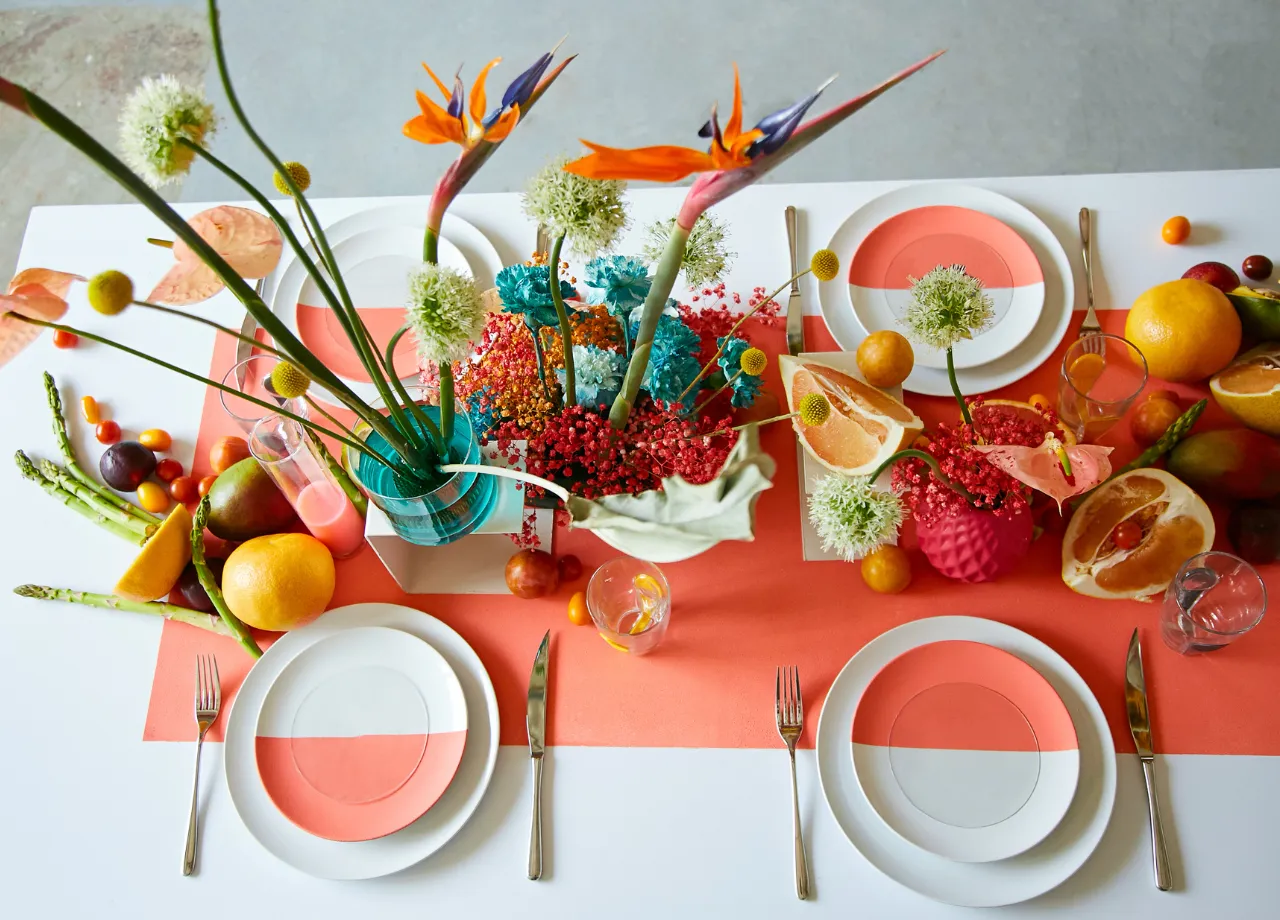 Decoración floral mesas
